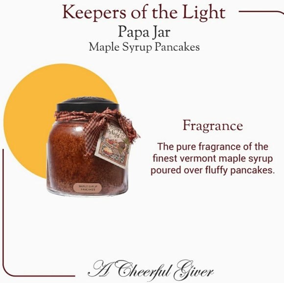 MAPLE SYRUP PANCAKES -A Cheerful Giver- Papa Jar Scented Candle, 34 oz - Picture 9 of 11